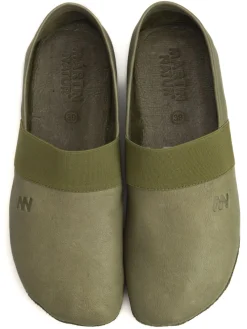 Martin Natur ~ Bio Leder Slipper Apache ~ Khaki