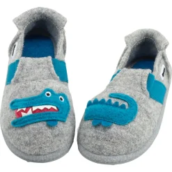 Nanga ~ Schurwoll Hausschuh ~ Funny Croco 2.0