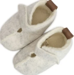 OmaKing ~ Kinder Hausschuh Wollfilz ~ White