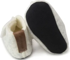 OmaKing ~ Kinder Hausschuh Wollfilz ~ White