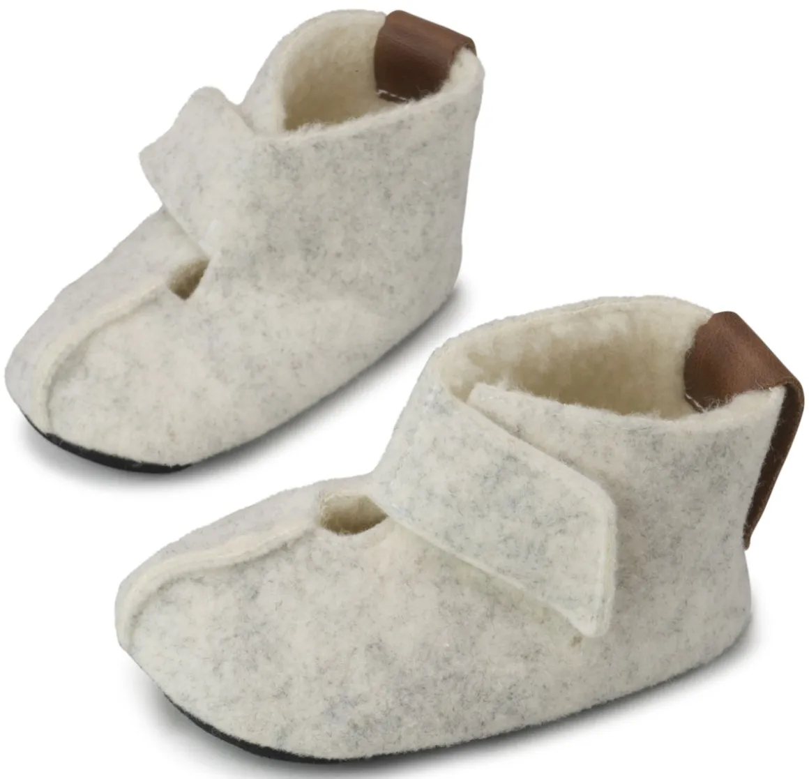 OmaKing ~ Kinder Hausschuh Wollfilz ~ White