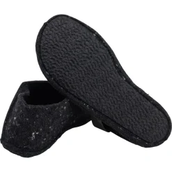 OmaKing ~ Tohkri Hausschuh Wolle ~ Black with Dots