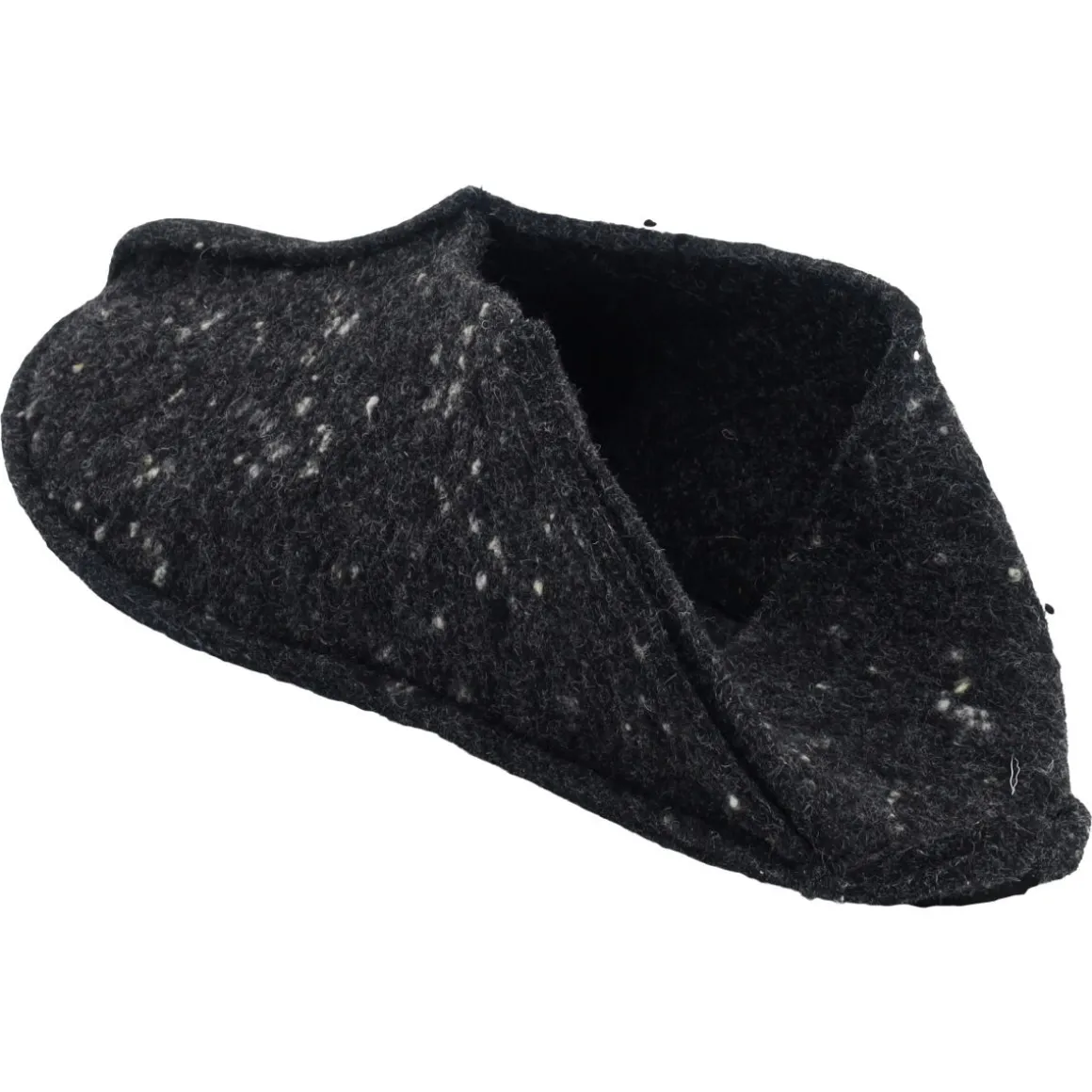 OmaKing ~ Tohkri Hausschuh Wolle ~ Black with Dots