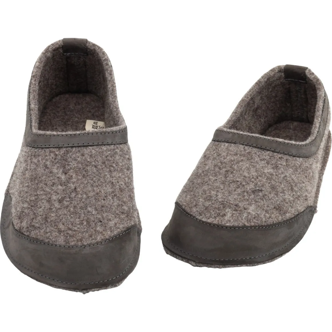 OmaKing ~ Tuuka Hausschuh Wollfilz ~ Grey-Brown