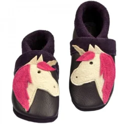 Pantolinos ~ lavendula Einhorn lila/weiß/pink