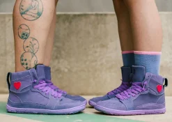 PaperKrane ~ HighCut Sneaker Leder ~ Purple Love