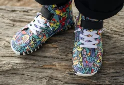 PaperKrane ~ MidCut Sneaker vegan ~ Graffiti