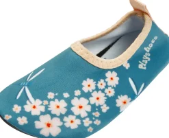 Playshoes ~ Barfuß-Schuh ~ Blümchen Petrol