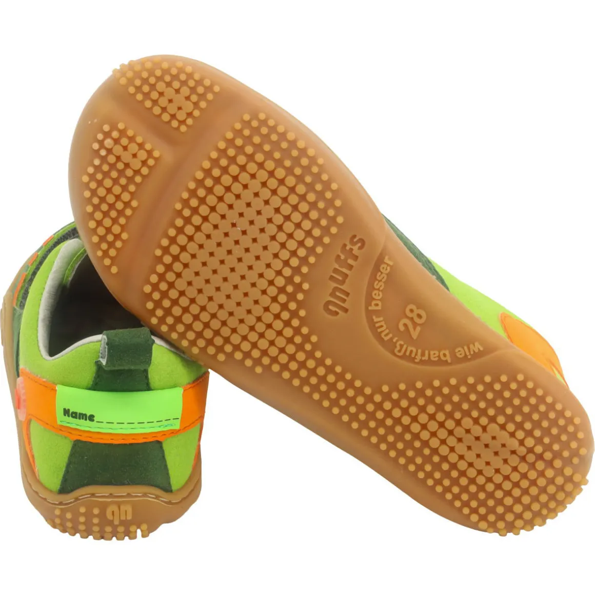 qnuffs ~ Ahorn LowCut Sneaker Klett Vegan ~ Lime