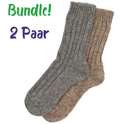 RS Harmony ~ Wollstrumpf 2er Pack ~ Grau/Beige