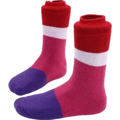 Sokkinn ~ Bio Socke Wool Plusch Stripes ~ Rosewood