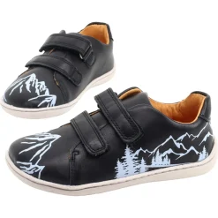 Stitch & Walk ~ Leder LowCut Klettschuh ~ Black Mountain