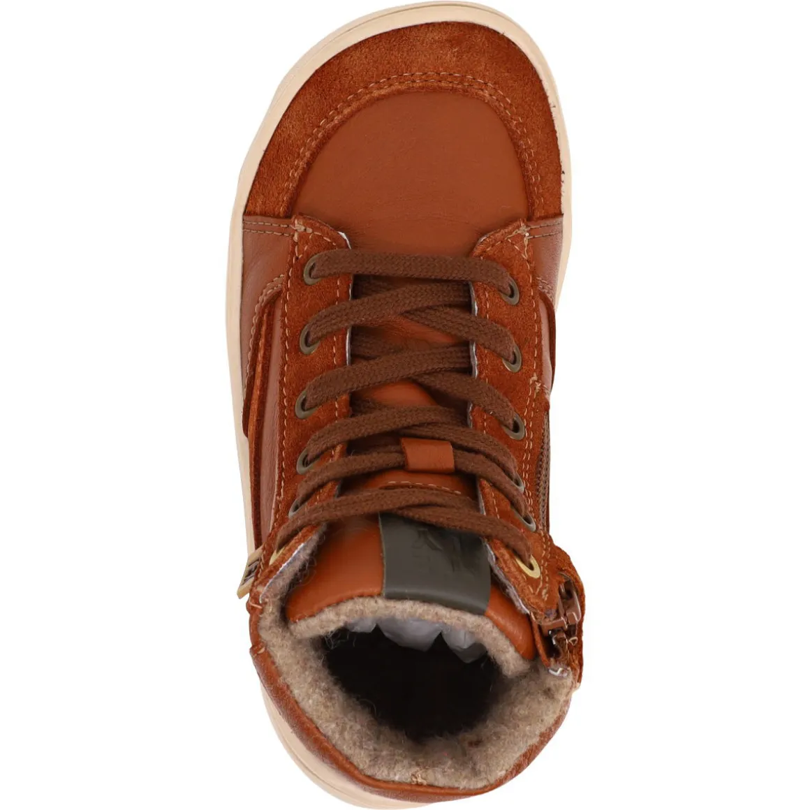 Telyoh bare ~ Leder Schnürboot Wollfleece + Tex ~ Hazelnut