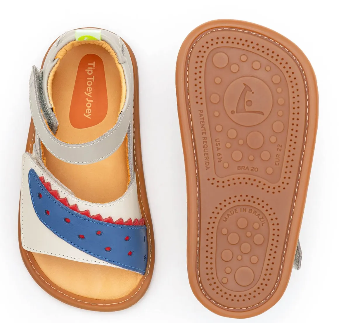 Tip Toey Joey |t ~ Crunchy Sandale ~ Croco Cream