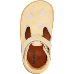 Wheat ~ Mary Jane Ballerina ~ Barely Apricot Flowers