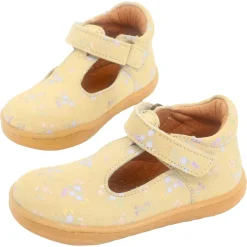 Wheat ~ Mary Jane Ballerina ~ Barely Apricot Flowers