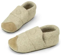ZeaZoo ~ Hausschuh Kiwi Wollfilz ~ Beige