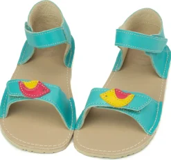 ZeaZoo ~ Sandale Ariel ~ Meerblau mit Vogel