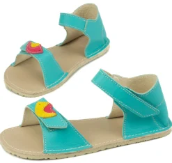 ZeaZoo ~ Sandale Ariel ~ Meerblau mit Vogel