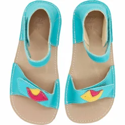 ZeaZoo ~ Sandale Ariel ~ Meerblau mit Vogel