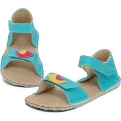 ZeaZoo ~ Sandale Ariel ~ Meerblau mit Vogel